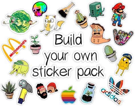 Personalizado Sticker Pack Divertidos Adhesivos Vinilo Etsy