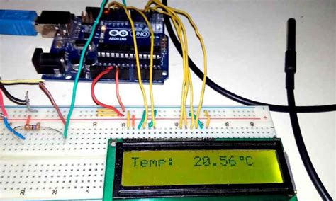 Digital Thermometer Using Arduino And Ds18b20 Temperature Sensor