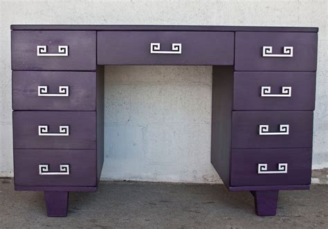 Modernly Shabby Chic Furniture Purple Squares Desk