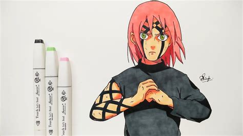 How To Draw Sakura Step By Step Tutorial Naruto Shippuden Youtube