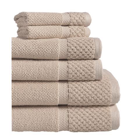 Espalma Diplomat 6 Piece 100 Cotton Bath Towel Set In Taupe 869341