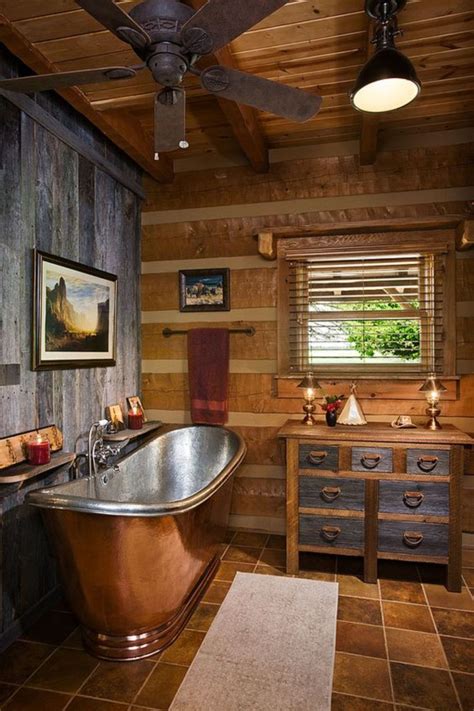 For most people paddling upstream. Log Home Bathrooms 17 - Decoratoo