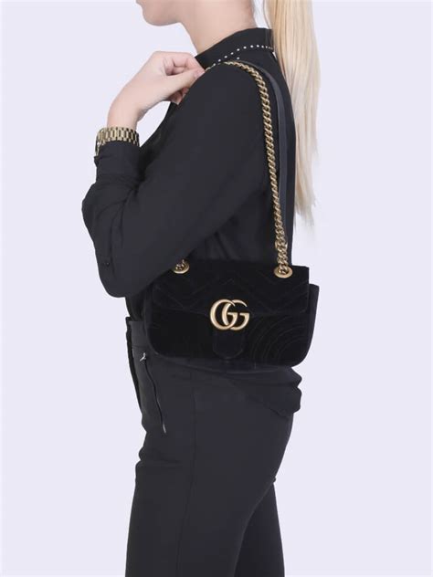 On top of that, i have. Gucci - GG Marmont Mini Velvet Bag Black | Luxury Bags