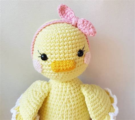 Crochet Pato Amarillo Con Diadema Amigurumi Pato Crochet Etsy