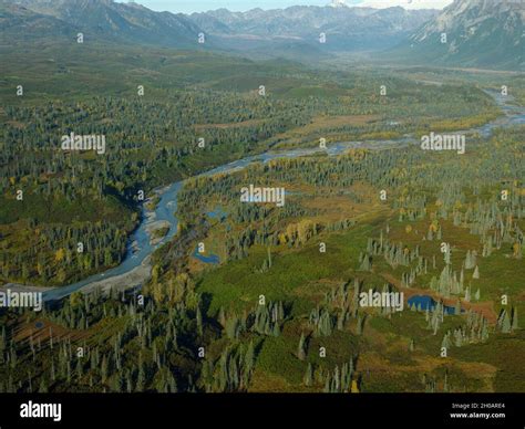 Aerial View Of South Central Alaska United States Of America Usa
