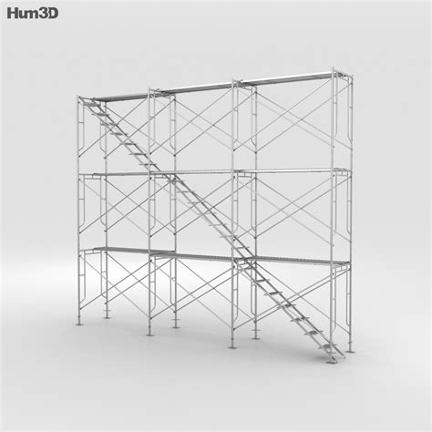 Scaffolding 3d Model Architecture On Hum3d