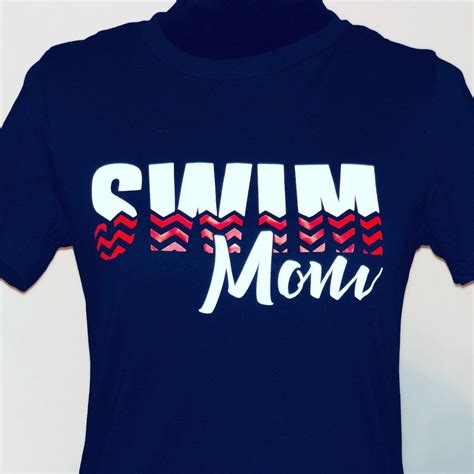 Swim Mom Chevron T Shirt Swim Team Shirts Design Swim Mom Swim Team