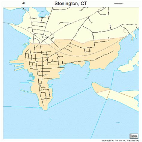 Stonington Connecticut Street Map 0973700
