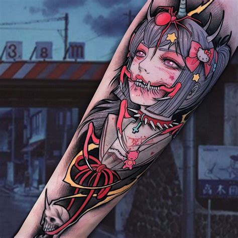Татуировки в стиле аниме яркое и оригинальное решение для любителей