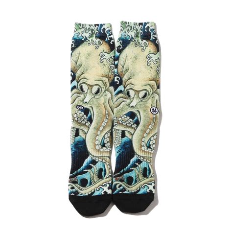 Ubiq“irezumi” Socks Octopus Designed By Ukiyoemon Black