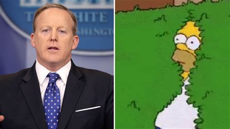 This Meme Of Sean Spicer As Homer Simpson Hiding In The Bushes Is Going