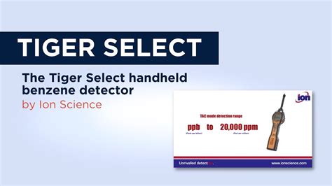 Tiger Select Handheld Benzene Detector Youtube