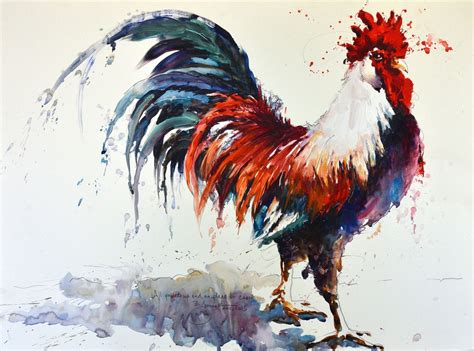 Rooster Painting By Watercolor Artist Bev Jozwiak Art Watercolor