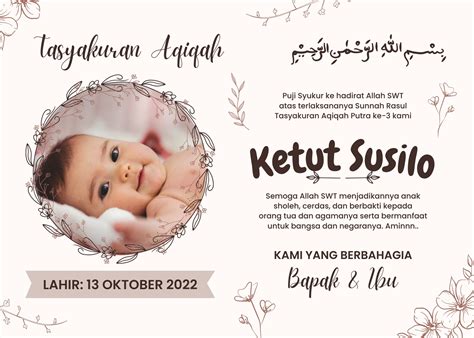 Undangan Aqiqah Canva Imagesee