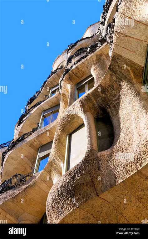Barcelona Spain La Pedrera Or Casa Mila Antoni Gaudi 1905 10 On