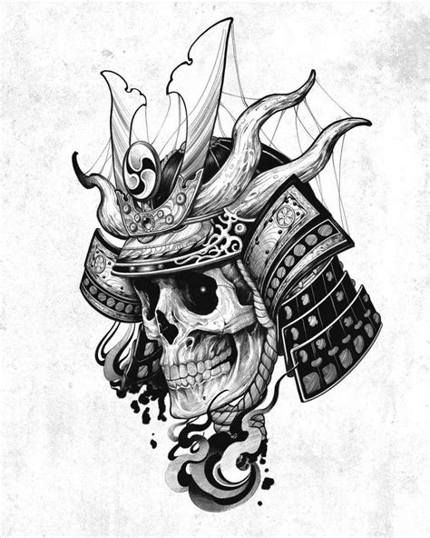 Samurai Skull Tattoo Designs