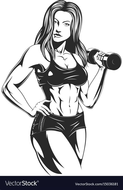 Beautiful Fitness Girl Royalty Free Vector Image