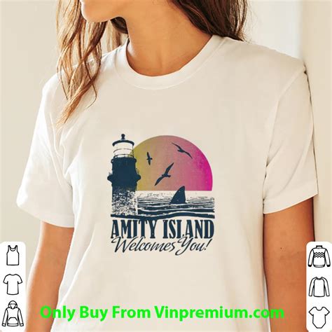 Awesome Amity Island Welcomes You Jaws Sunset Shirt Hoodie Sweater