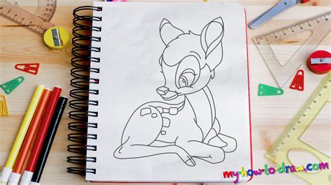 How To Draw Bambi Easy Step By Step Drawing Lessons For Kids Youtube
