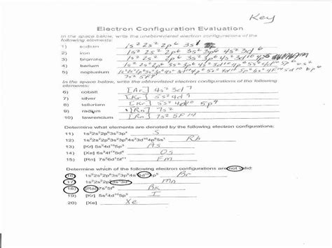 Types of chemical bonds worksheets answer key. 50 Electron Configuration Worksheet Answers Key ...