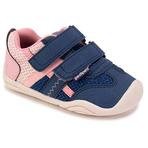 Grip N Go Gehrig Pink Navy Toddler Shoes｜pediped Most