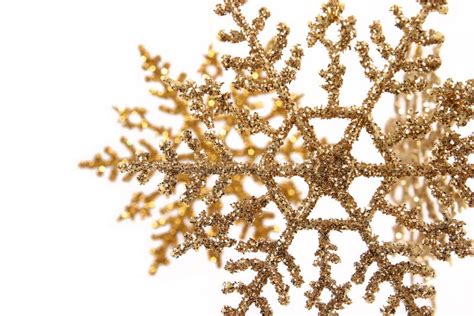 Gold Glitter Snowflake Stock Photo Image Of Sparkling 27630210