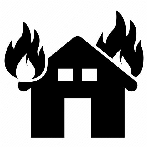 Burning Fire House Icon Download On Iconfinder