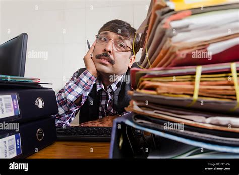 1 Indian Man Government Employee Office Working Stock Photo Alamy