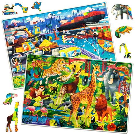 Jigsaw Puzzles For Kids Ages 6 8 10 Almost 100 Piece Puzzles Etsy