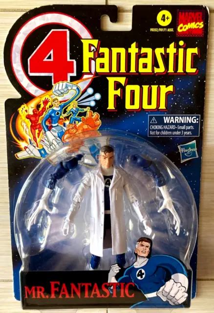 Hasbro Marvel Legends Series Retro Fantastic Four Mr Fantastic Action