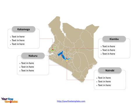 Kaunti za kenya) are geographical units envisioned by the 2010 constitution of kenya as the units of devolved government. Free Kenya Editable Map - Free PowerPoint Templates