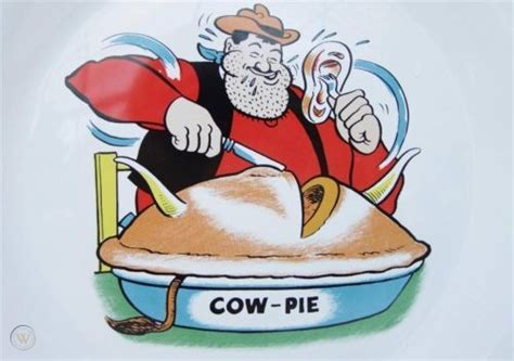 Vintage Dandy Desperate Dan Cow Pie Large Platter Plate Hornsea Pottery