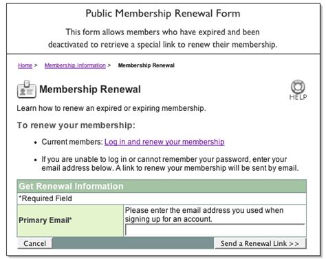 membership renewal
