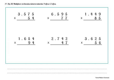 10 Ejemplos De Multiplicaciones De Dos Cifras Nuevo Ejemplo Hot Sex Picture