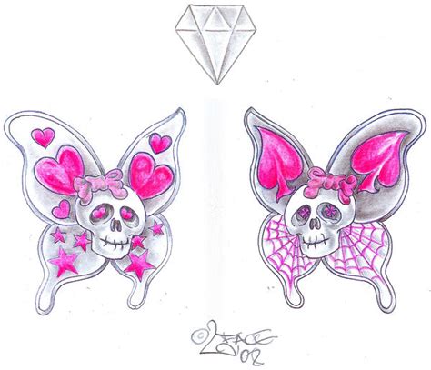Butterfly Skull Tattoo Design By 2face Tattoo On Deviantart