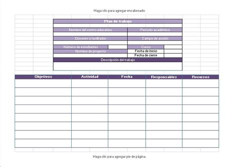 Formato Para Plan De Trabajo Educativo Milformatos Com Vrogue