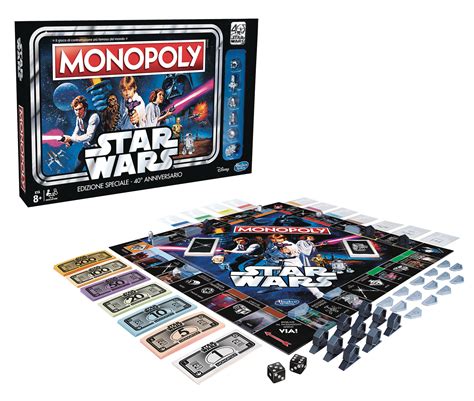 Feb178728 Star Wars 40th Ann Ed Monopoly Game Cs Previews World