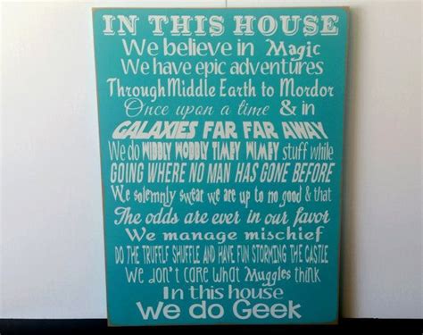 In This House We Do Geek Sign This Sign Is Great For Fans Of Harry