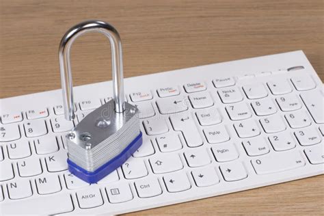 Steel Padlock On A Computer Keyboard Stock Image Image Of Security