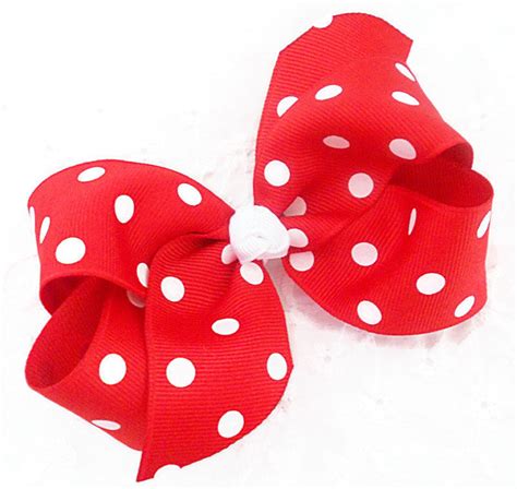 Red Polka Dot Hair Bow Hair Bows Bows For Girls Girls Bow Etsy