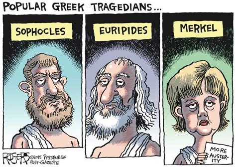 political cartoon on greece defaults by rob rogers the pittsburgh post gazette at the comic news