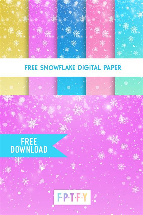 5 Free Snowflake Digital Paper Free Pretty Things For You
