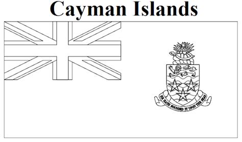 Coloring pages flag of cayman islands