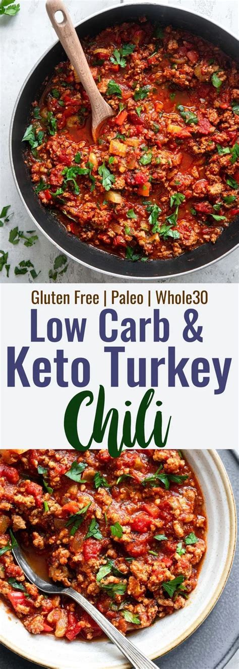 Low Carb And Keto Turkey Chili In A Skillet