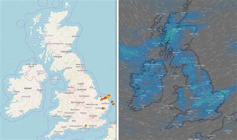 Uk Lightning Tracker Map Live Latest Updates As Britain Struck By