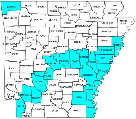 Map Of Ar Counties And Cities World Map