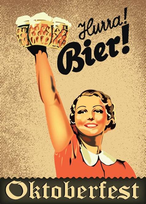 Hurra Bier Oktoberfest Køb Plakater Og Posters Online