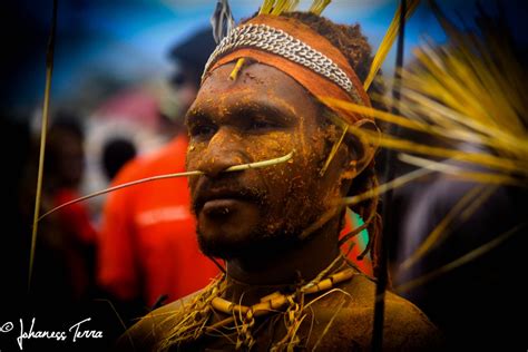 A Traditional Warrior From Marawaka Area Of Remote Papua New Guinea