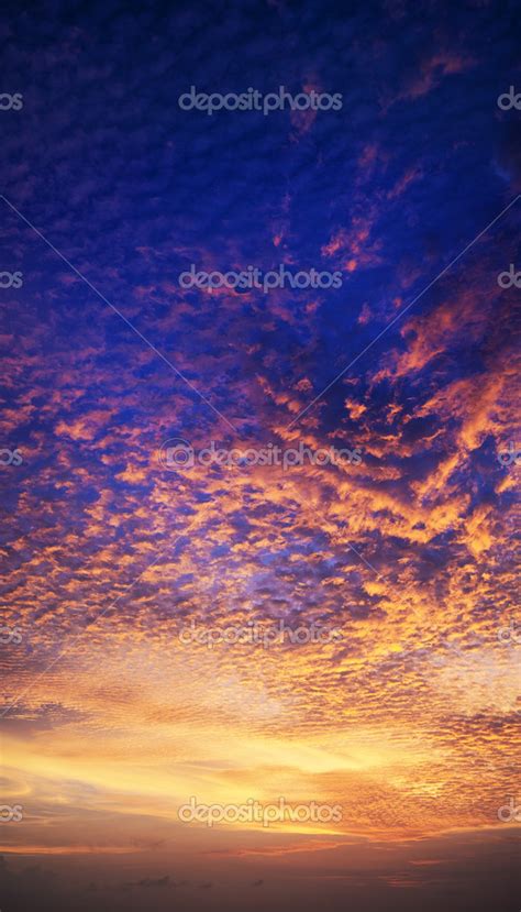 Vertical Panorama Of Spectacular Sunset Sky — Stock Photo © Vladmoses