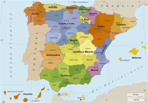 Información E Imágenes Con Mapas De España Político Y Físico Aff